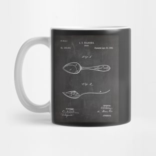 Kitchen Spoon Patent - Cook Chef Farmhouse Décor Art - Black Chalkboard Mug